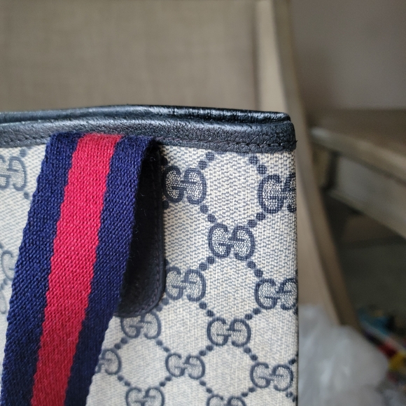 Authentic Gucci vintage web sherry line tote bag  16.002.44.87 (D07) - Picture 11 of 16